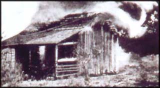 Rosewood burning during the 1923 siege